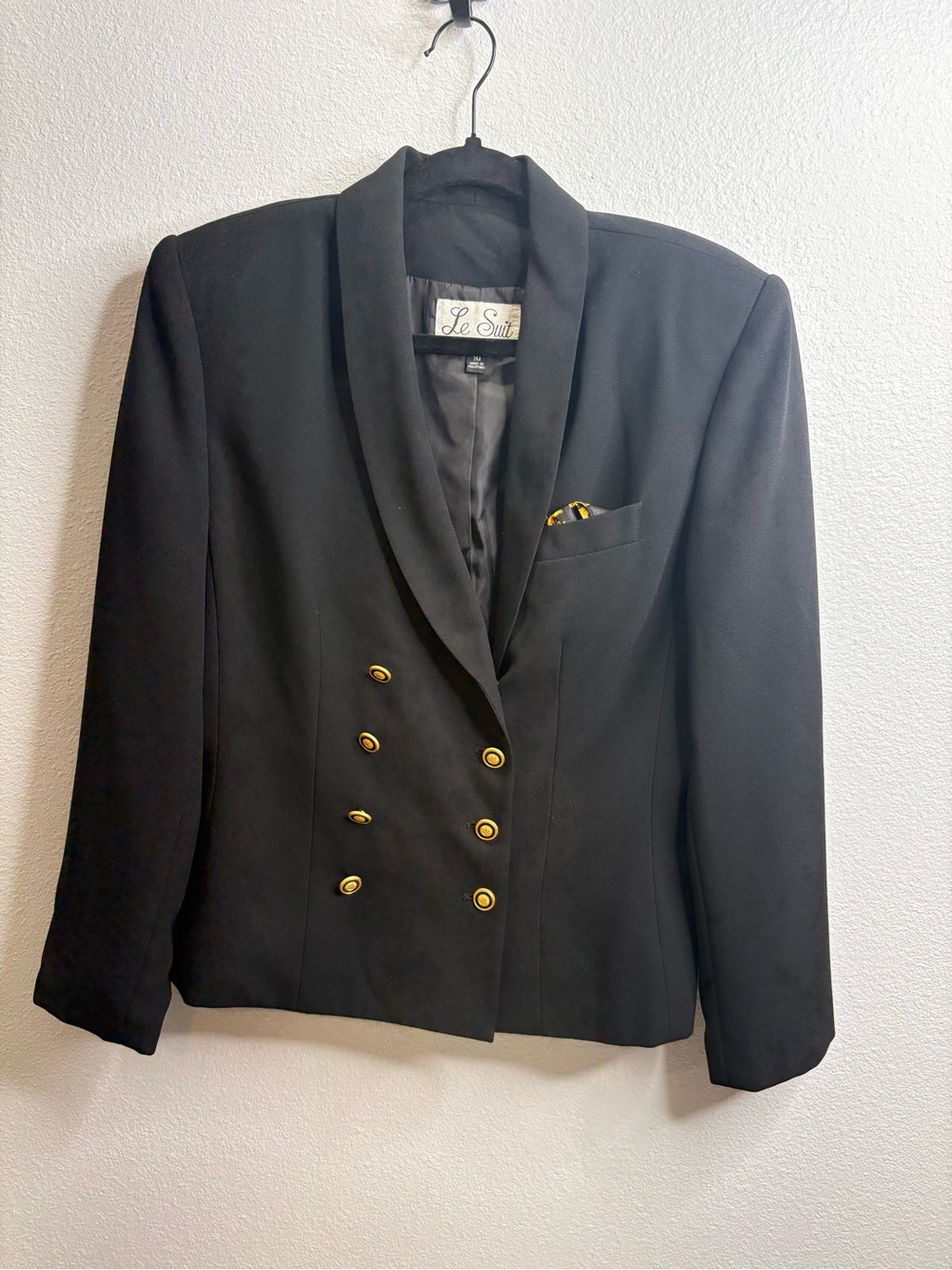 Le Suit Size 10 Black Blazer Jacket